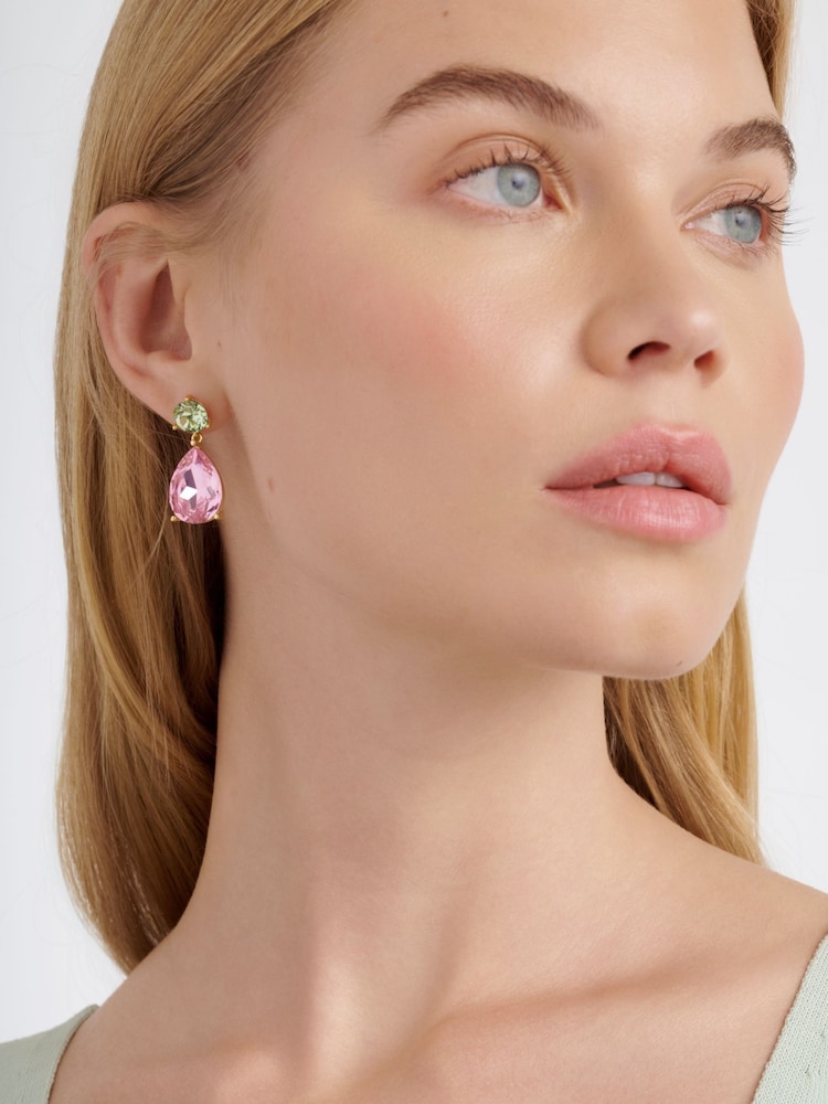 Ted Baker Gold Tone TEAIRE Crystal Teardrop Earrings - Image 4 of 4