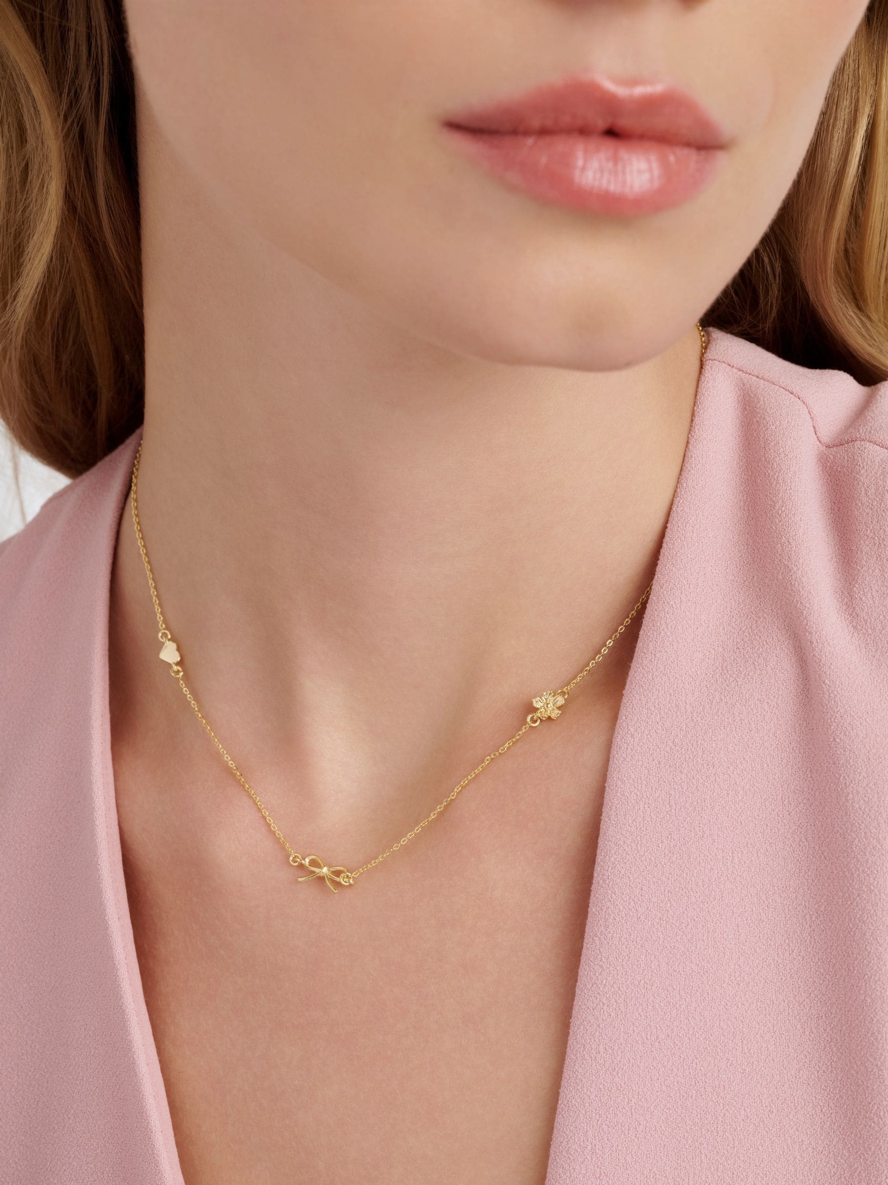 Ted Baker Women's Gold Iona Mini Icons Bow Tone Necklace 42Cm - Image 3