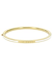 Ted Baker Gold Tone/White Roley Classic Colour Enamel Slim Bangle Bracelet - Image 2 of 5