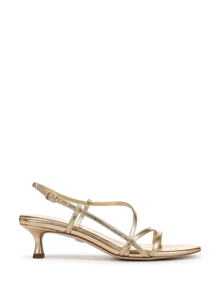 Sam Edelman Gold Cora Regular Fit Slides - Image 1 of 7 Sam Edelman Gold Cora Regular Fit Slides - Image 1 of 7