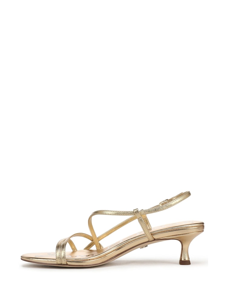 Sam Edelman Gold Cora Regular Fit Slides - Image 2 of 7 Sam Edelman Gold Cora Regular Fit Slides - Image 2 of 7