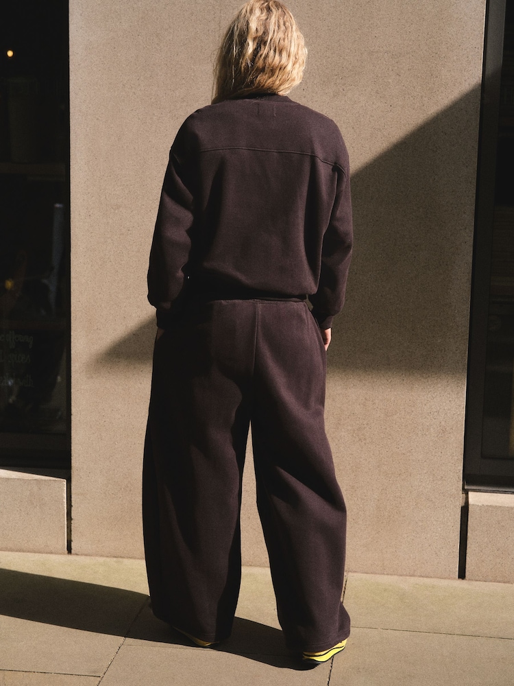 self. Chocolate Brown Balloon Leg Joggers - Image 3 of 3 self. Chocolate Brown Balloon Leg Joggers - Image 3 of 3