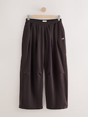 self. Chocolate Brown Balloon Leg Joggers - Image 4 of 7