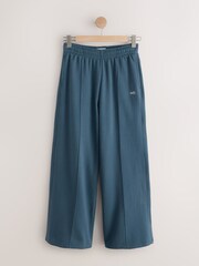 self. Teal Blue Wide Leg Joggers - Image 6 of 8