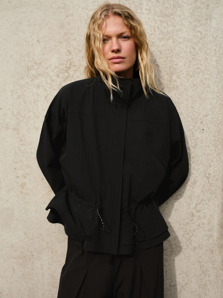self. Black 4 Way Stretch Funnel Neck Jacket - Image 1 of 10