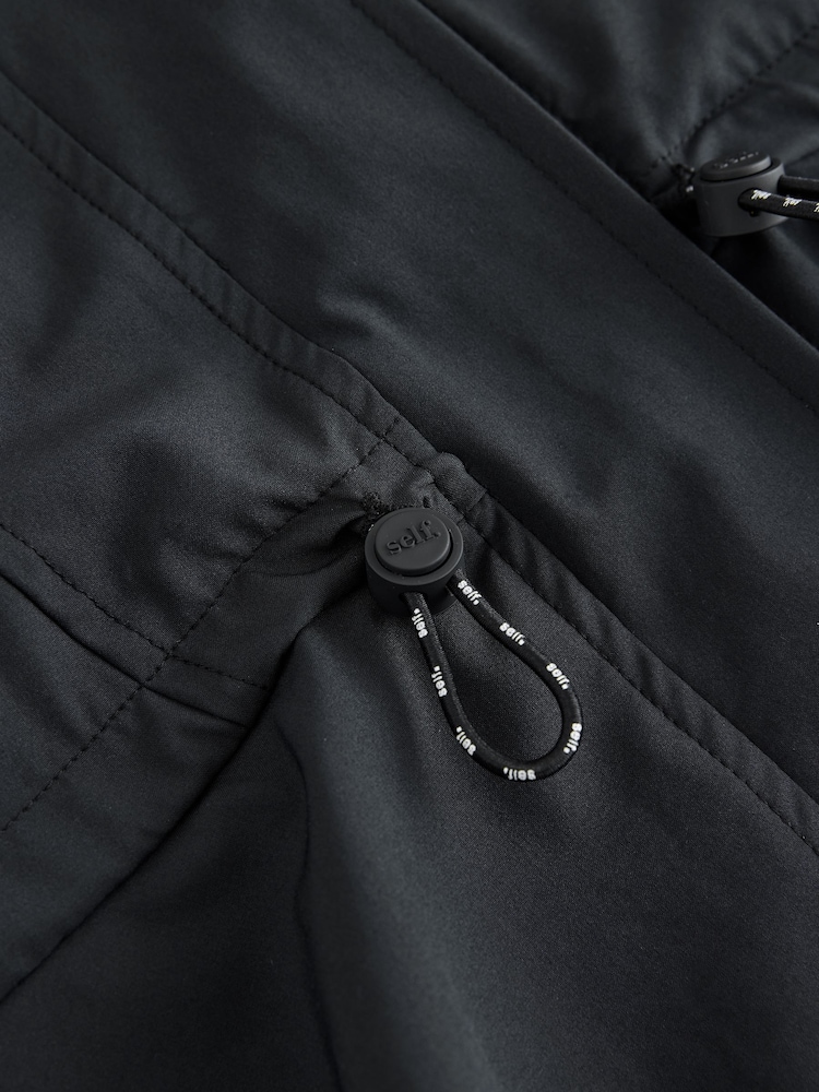 self. Black 4 Way Stretch Funnel Neck Jacket - Image 10 of 10