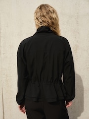 self. Black 4 Way Stretch Funnel Neck Jacket - Image 6 of 10