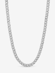 Inicio Silver Tone Steel Waterproof Curb Chain Necklace - Image 1 of 3