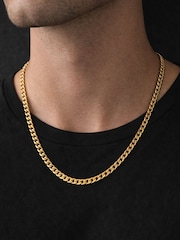 Inicio Silver Tone Steel Waterproof Curb Chain Necklace - Image 2 of 3