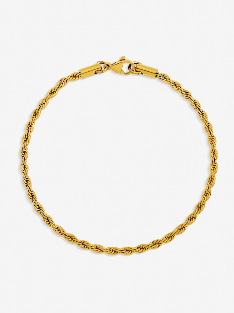Inicio Gold Tone Waterproof Twist Rope Bracelet - Image 1 of 1 Inicio Gold Tone Waterproof Twist Rope Bracelet - Image 1 of 1