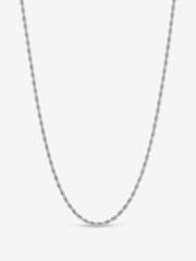 Inicio Silver Tone Steel Waterproof Twist Rope Necklace - Image 1 of 2