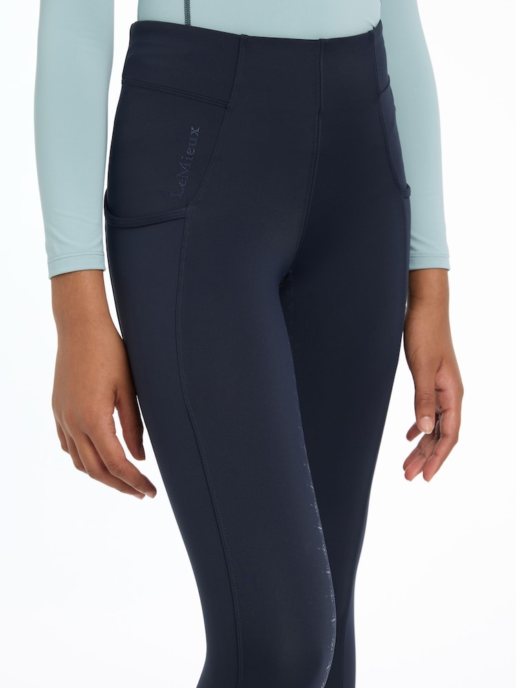 LeMieux Blue Young Rider Orla Pull Ons Navy Leggings - Image 2 of 4