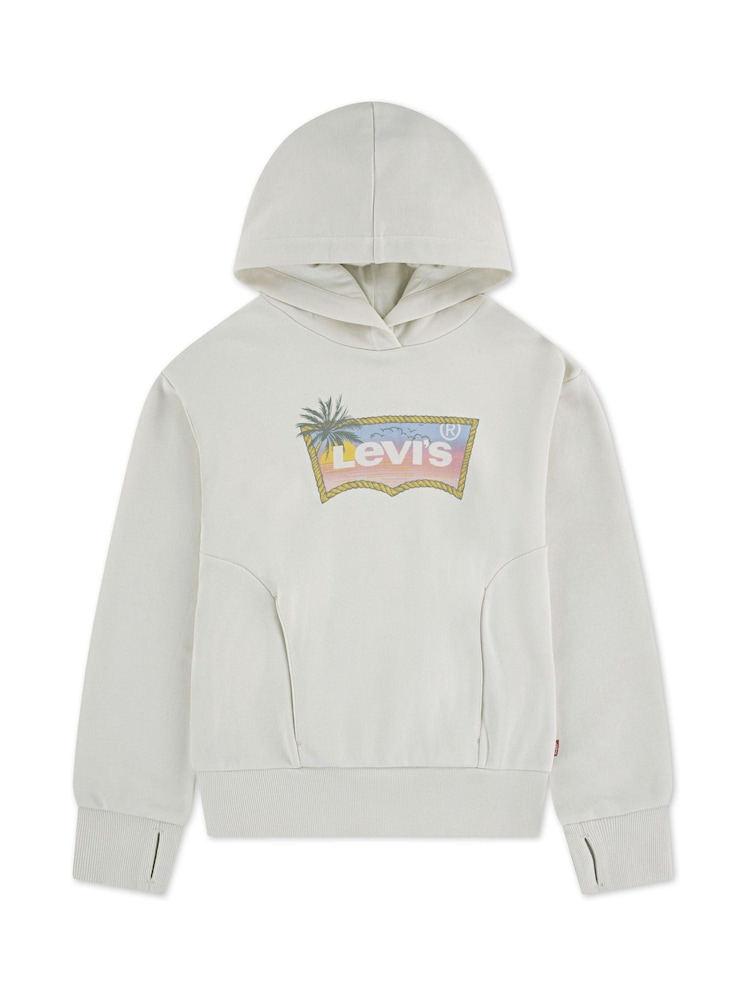 Levi's White Ombre Batwing Oversized Hoodie - Image 1 of 3 Levi's White Ombre Batwing Oversized Hoodie - Image 1 of 3