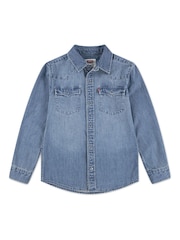 Levi's Blue New Barstow Western Shirt - Image 9 of 12