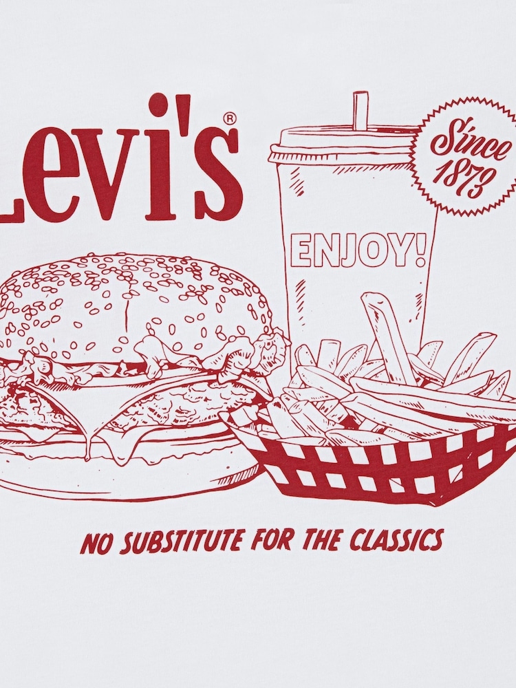 Levi's® White Burger Meal Short Sleeve T-Shirt - Image 6 of 6