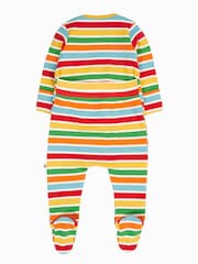 Frugi Easy Dressing Rib Babygrow Yellow Sleepsuit - Image 4 of 6