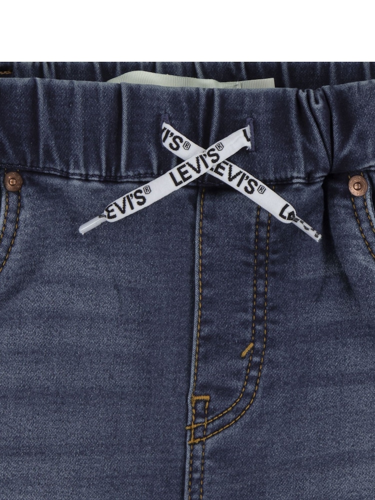 Levi's Dark Blue Skinny Fit Pull On Dobby Shorts - Image 7 of 7