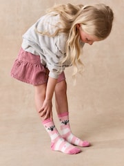 Pink/Orange Cotton Rich Halloween Ankle Socks 3 Pack - Image 2 of 6