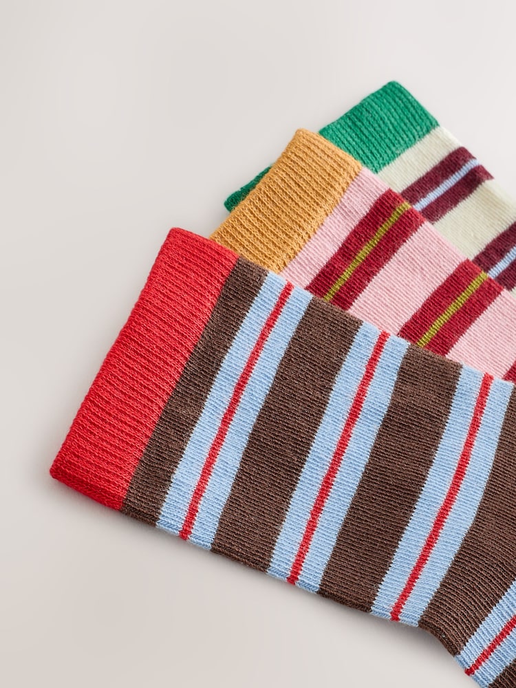 Multicolor - Cotton Rich Stripe Ankle Socks 3 Pack - Imagen 2 de 3 Multicolor - Cotton Rich Stripe Ankle Socks 3 Pack - Imagen 2 de 3