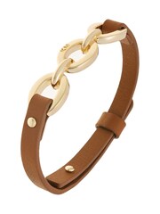 Karen Millen Chain Link Leather Bracelet - Image 3 of 6