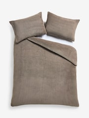 Natural Dark Teddy Fleece Bed Set - Image 5 of 5