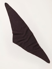FatFace Halle Chocolate Brown Wool Rich Soft Triangle Scarf - Image 2 of 3