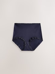Gris/rose/crème - Lot de 4 culottes en coton et dentelle - Image 4 de 7