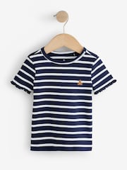 Blue Stripe/Dot Rib - Gap 3 Pack Short Sleeve Crew Neck T-Shirt (6mths-5yrs) (6mths-5yrs) - Obraz 2 z 8