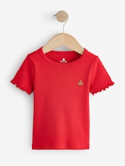 Blue Stripe/Dot Rib - Gap 3 Pack Short Sleeve Crew Neck T-Shirt (6mths-5yrs) (6mths-5yrs) - Obraz 5 z 8
