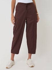 Threadbare Brown Curved Seam Barrel Leg Trousers - Image 2 of 4