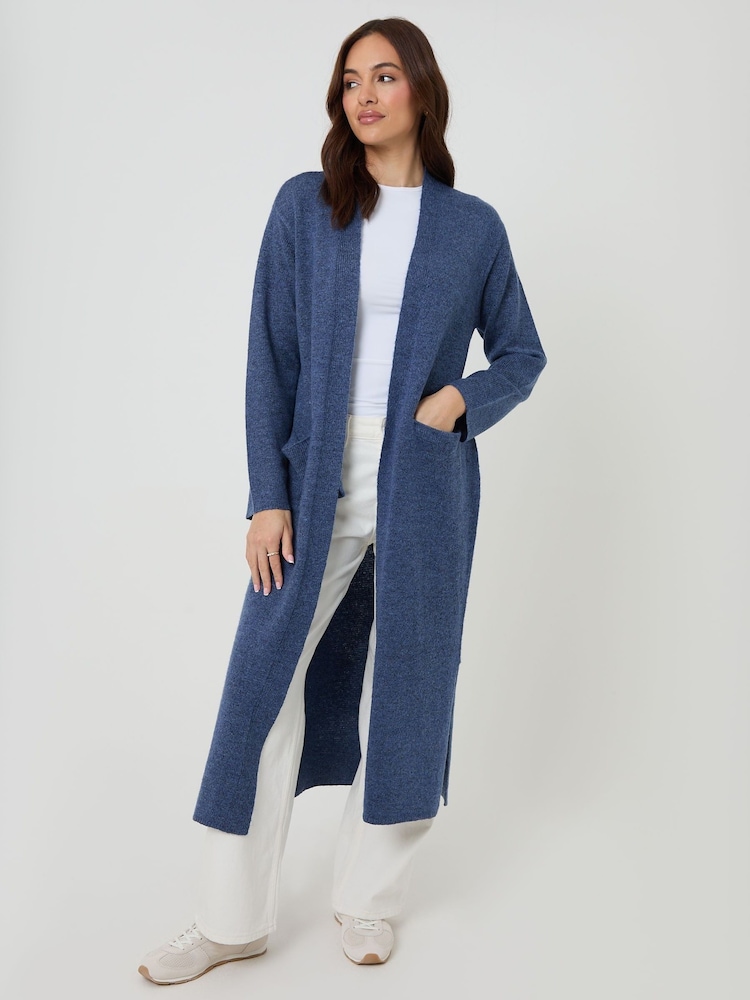 أزرق - Threadbare Dropped Shoulder Knitted Coatigan - صورة 1 من 4 أزرق - Threadbare Dropped Shoulder Knitted Coatigan - صورة 1 من 4