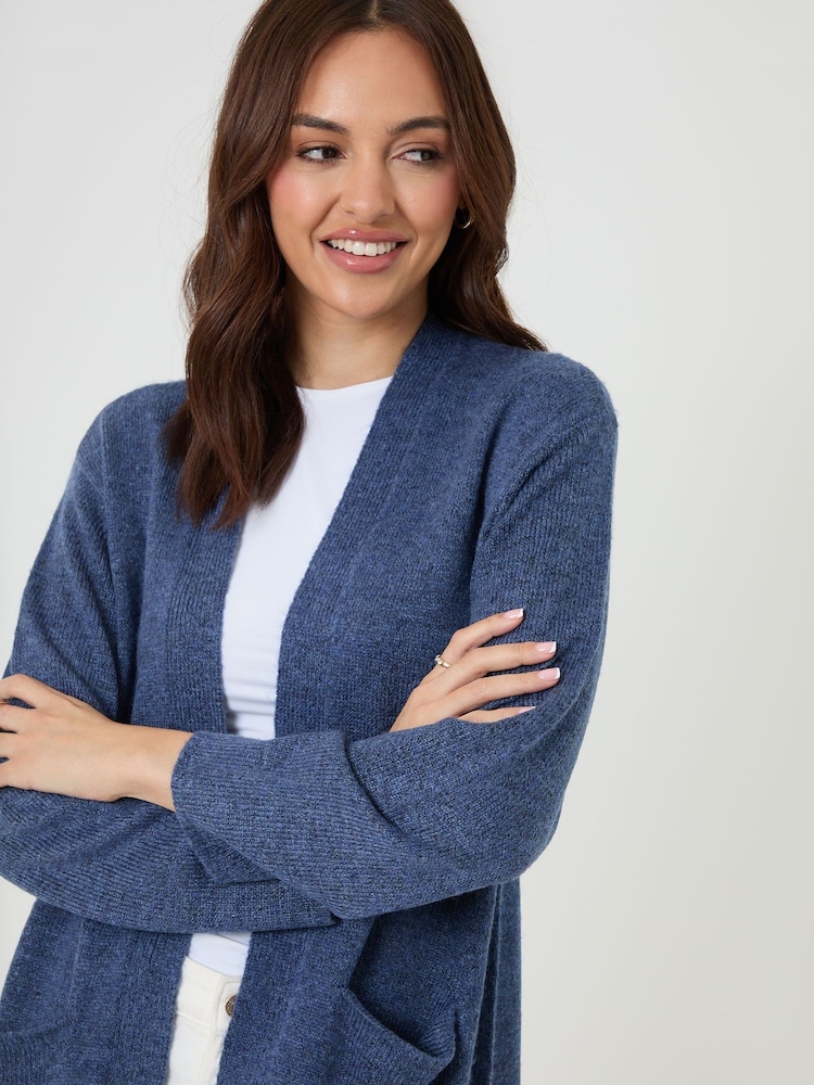 أزرق - Threadbare Dropped Shoulder Knitted Coatigan - صورة 4 من 4 أزرق - Threadbare Dropped Shoulder Knitted Coatigan - صورة 4 من 4