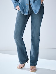 Mid Blue Mid Rise Authentic Denim Bootcut Jeans - Image 3 of 8