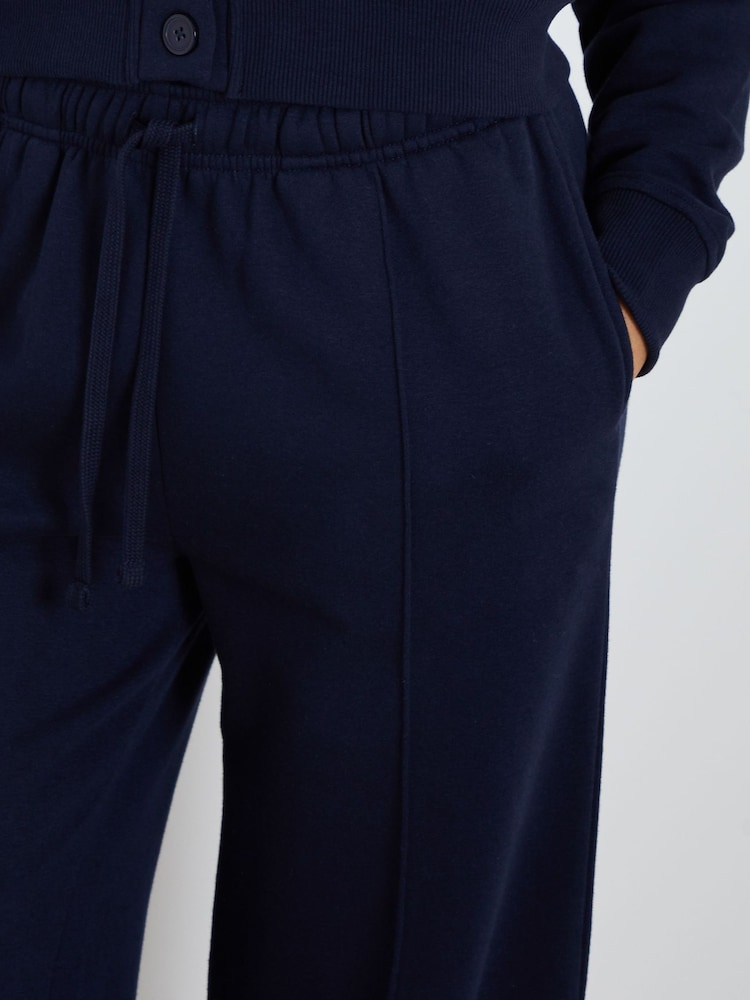 Threadbare Blue Sweat Bomber Cardigan & Joggers Co-ord 2-Piece Set - Image 5 of 5