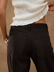 Chocolate Brown Barrel Leg Jeans - Image 4 of 8