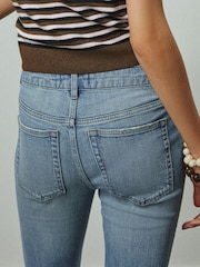 Light Blue Mid Rise Authentic Denim Bootcut Jeans - Image 5 of 8
