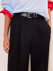 Lipsy Black Petite Premium Wide Leg Trousers - Image 3 of 5