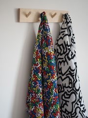 Etta Loves Set of 2 Keith Haring Sensory Muslin Squares - Image 2 of 6