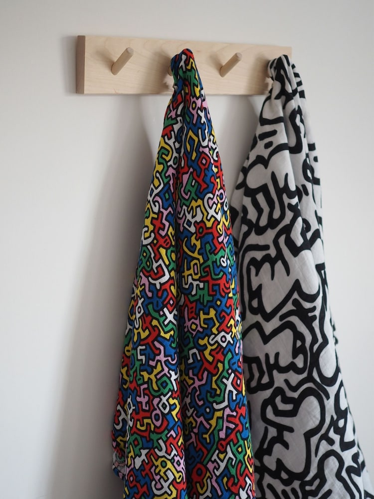 Etta Loves Set of 2 Keith Haring Sensory Muslin Squares - Image 2 of 6