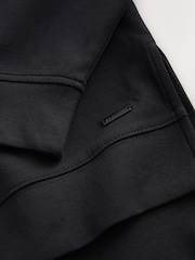 Czarny - Crew Neck Long Sleeve Sweatshirt with Wool - Obraz 3 z 3