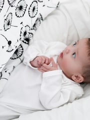 Etta Loves Black & White Dandelion Sensory Muslin Extra Large - Image 4 of 5