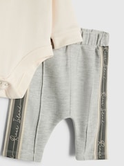 River Island Cream Zip Polo Bodysuit & Leggings Set - Image 3 of 4