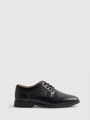 River Island Black Faux Leather Formal Lace Up Shoes - Image 1 of 5