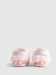 River Island Pink Light Up Fur Cuff Clogs - Image 3 of 5