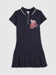 River Island Blue Los Angeles Pinstripe Dress - Image 1 of 4