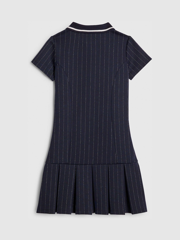 River Island Blue Los Angeles Pinstripe Dress - Image 2 of 4