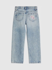 River Island Graffiti Girl Straight Leg Jeans - Kuva 2 / 4