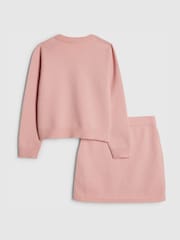 River Island Pink Sequin Cardigan & Skirt Set - Image 2 of 4