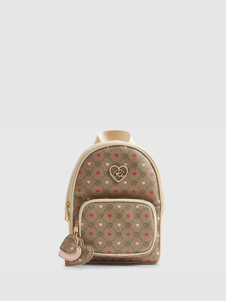 River Island Heart Monogram Backpack - Bild 1 von 5