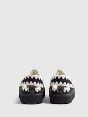 River Island Black Whipstitch Fur Strap Slippers - Image 2 of 5